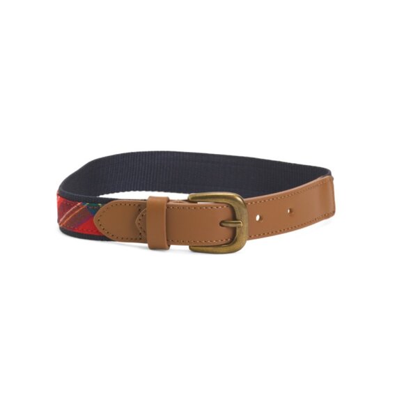 JANIE AND JACK multi Plaid Belt - Picture 1 of 2